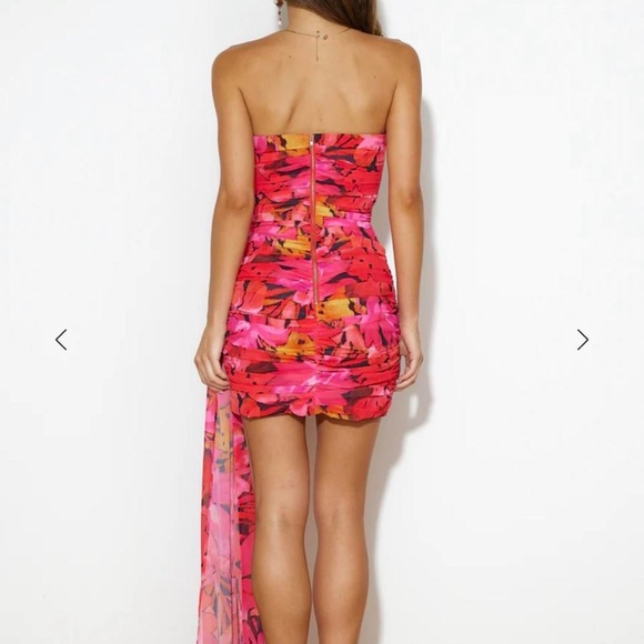 Floral Strapless Dress - Picture 4 of 6